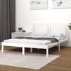 vidaXL Cadre de lit sans matelas blanc 140x190 cm bois massif