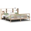 vidaXL Lit biblioth&egrave;que sans matelas 200x200 cm bois massif de pin