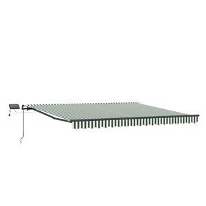 vidaXL Auvent r&eacute;tractable Vert et blanc 450 &times; 300 cm