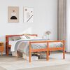 vidaXL Cadre de lit et t&ecirc;te de lit sans matelas cire marron 140x190 cm