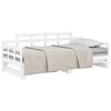 vidaXL Lit coulissant sans matelas blanc bois de pin solide