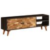 vidaXL Meuble TV Bois de manguier massif 140 x 30 x 45 cm