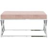 vidaXL Banc Rose Velours et acier inoxydable
