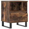 vidaXL Table de chevet ch&ecirc;ne fum&eacute; 40x35x50 cm bois d&rsquo;ing&eacute;nierie