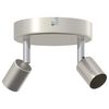 vidaXL Spot de plafond avec des projecteurs Nickel 12 x 8 cm Acier