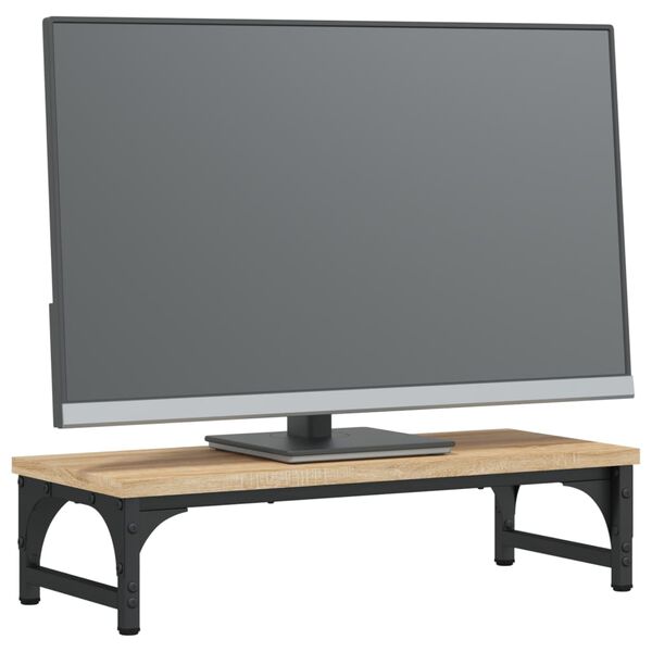 vidaXL Support de moniteur ch&ecirc;ne sonoma 55x23x14 cm bois d'ing&eacute;nierie