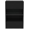 vidaXL Ensemble meuble TV Montage mural 2 pcs Noir 40 x 30 x 60,5 cm