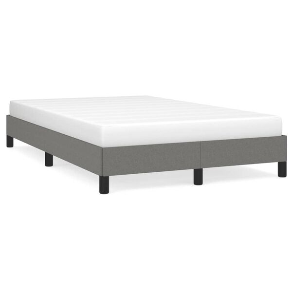 vidaXL Cadre de lit sans matelas gris fonc&eacute; 120x190 cm tissu