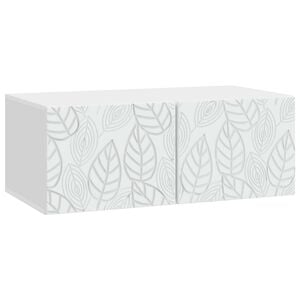 vidaXL Meuble TV mural 59,5 x 41 x 30 cm Blanc Bois d'ing&eacute;nierie