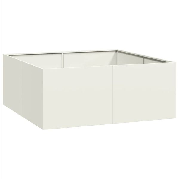 vidaXL Jardini&egrave;re blanc 100x100x40 cm acier