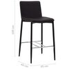 vidaXL Ensemble de bar 3 pcs Similicuir Marron