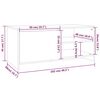 vidaXL Table basse blanc brillant 102x50x45 cm bois d'ing&eacute;nierie