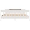 vidaXL Lit biblioth&egrave;que sans matelas blanc 200x200 cm bois pin massif