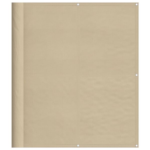 vidaXL &Eacute;cran de balcon beige 120x1000 cm 100% polyester oxford
