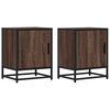 vidaXL Tables de chevet 2 pcs chêne marron bois d'ingénierie et métal