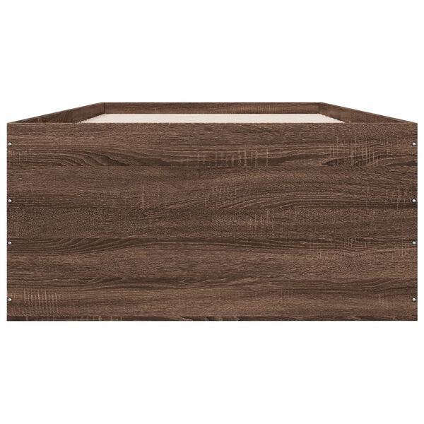 vidaXL Cadre de lit sans matelas ch&ecirc;ne marron 90x200 cm