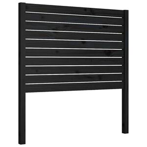 vidaXL T&ecirc;te de lit Noir 96x4x100 cm Bois massif de pin