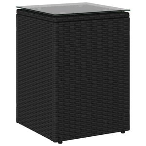 vidaXL Table d'appoint Noir polyrotin