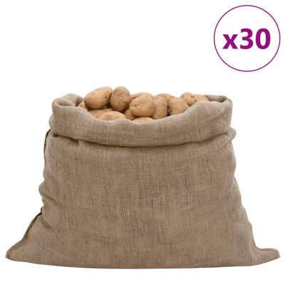 vidaXL Sacs en jute 30 pcs 100x110 cm 100 % jute 220 g/m²