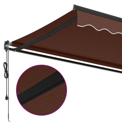 vidaXL Auvent rétractable automatique marron 300x250 cm