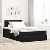 vidaXL Lit ottoman avec matelas et LED noir 120x190 cm velours