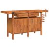 vidaXL &Eacute;tabli avec tiroirs et &eacute;taux 162x62x83 cm Bois massif d'acacia