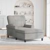 vidaXL Chaise longue avec coussin Gris clair 91 x 157 x 91 cm Velours