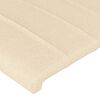vidaXL Sommier &agrave; lattes de lit avec matelas Cr&egrave;me 100x200 cm Tissu
