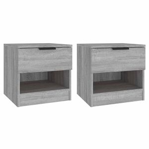 vidaXL Tables de chevet 2 pcs Sonoma gris Bois d'ing&eacute;nierie