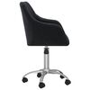 vidaXL Chaise pivotante &agrave; manger Noir Tissu