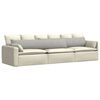 vidaXL Coussins de canap&eacute; 2 pcs Gris clair 200 x 40 cm tissu