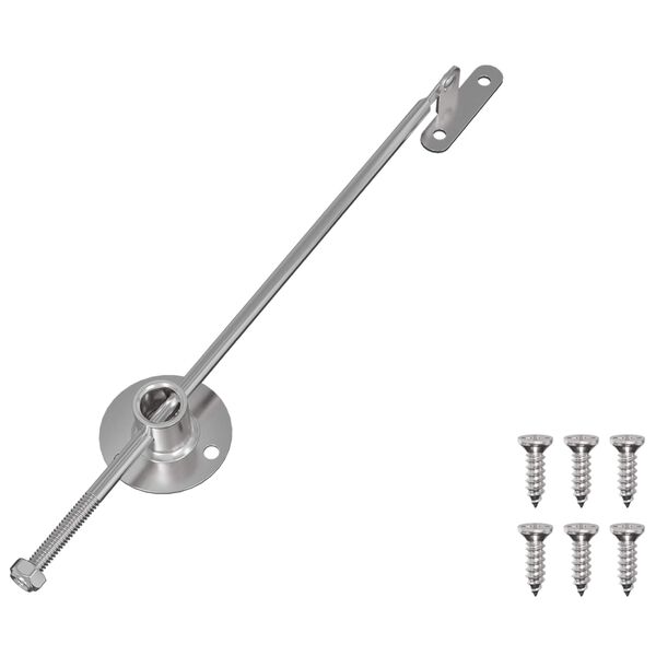 vidaXL Charni&egrave;re &agrave; tige de traction 439 pcs Argent&eacute; Fer
