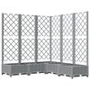 vidaXL Jardini&egrave;re avec treillis Gris clair 120x120x121,5 cm PP