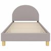vidaXL Cadre de lit pour enfants avec t&ecirc;te de lit Gris clair