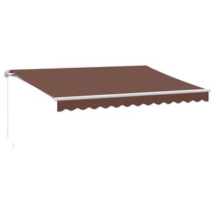 vidaXL Auvent manuel r&eacute;tractable marron 350x250 cm