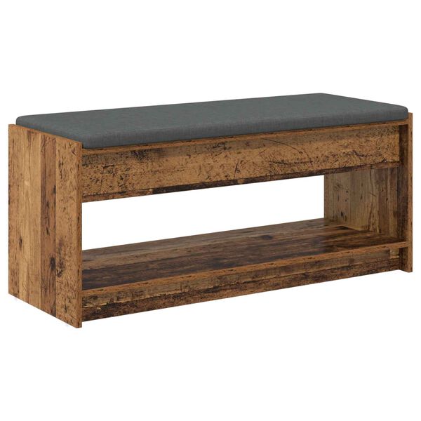 vidaXL Banc d'entr&eacute;e avec coussin Bois ancien 103 x 38 x 45 cm