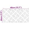 vidaXL Nez de marche Rectangulaire 4 pcs Argent&eacute; 40 x 20 cm Aluminium