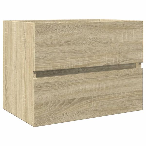 vidaXL Ensemble de meubles de bain 2pcs c&eacute;ramique et bois d'ing&eacute;nierie