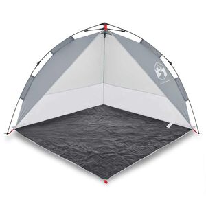 vidaXL Tente de plage gris lib&eacute;ration rapide imperm&eacute;able