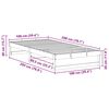 vidaXL Cadre de lit Blanc 100 x 200 cm Pin massif