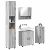 vidaXL Ensemble de mobilier de salle de bain 4 pcs Sonoma gris