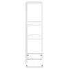 vidaXL Support pour plantes 4 niveaux 43x22x76 cm Blanc M&eacute;tal