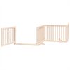 vidaXL Barri&egrave;re pour chien porte pliable 10 panneaux bois de peuplier