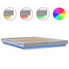 vidaXL Cadre de lit et lumi&egrave;res LED sans matelas sonoma gris 150x200cm