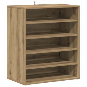 vidaXL Armoire &agrave; chaussures ch&ecirc;ne artisanal bois d'ing&eacute;nierie