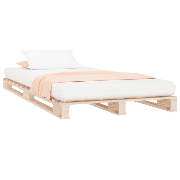 vidaXL Lit de palette 75x190 cm bois pin massif petit simple