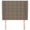vidaXL T&ecirc;te de lit avec oreilles Taupe 83x23x118/128 cm Tissu