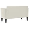 vidaXL Canap&eacute; deux places Cr&egrave;me 111 cm Velours