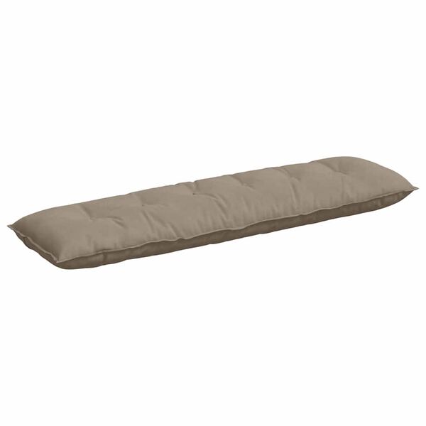 vidaXL Coussin de Dos Taupe 180 x 50 cm Tissu en microfibre