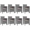vidaXL Ensemble de salle &agrave; manger pour jardin 9 pcs Blanc